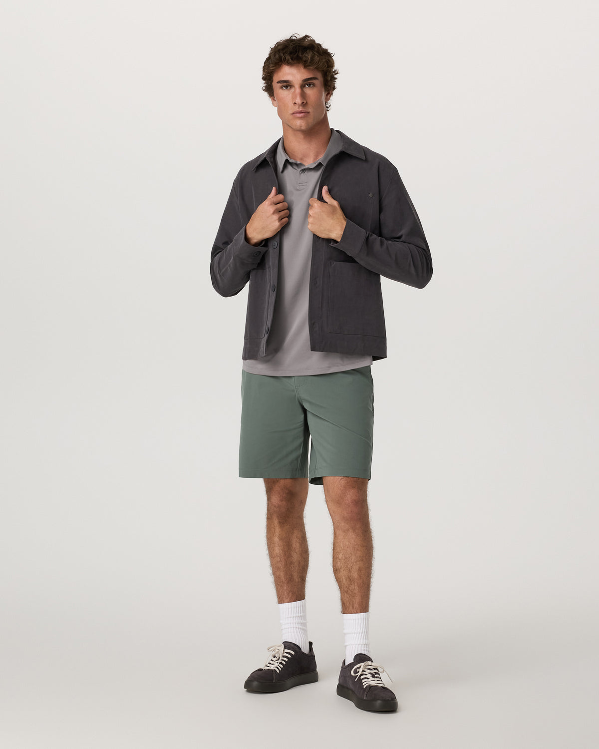 Short Sleeve Viewpoint Polo 2.0 Men's Cavern Grey Shirt - Vuori