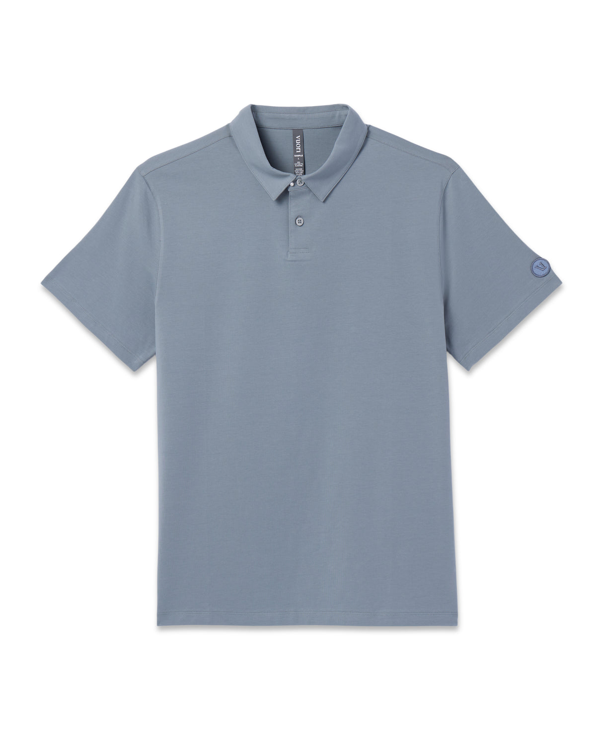 Short Sleeve Feather Polo Dusty Blue - Vuori