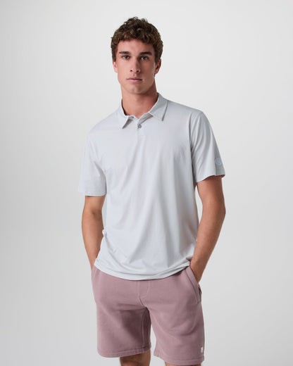Short Sleeve Feather Polo Frost Grey - Vuori