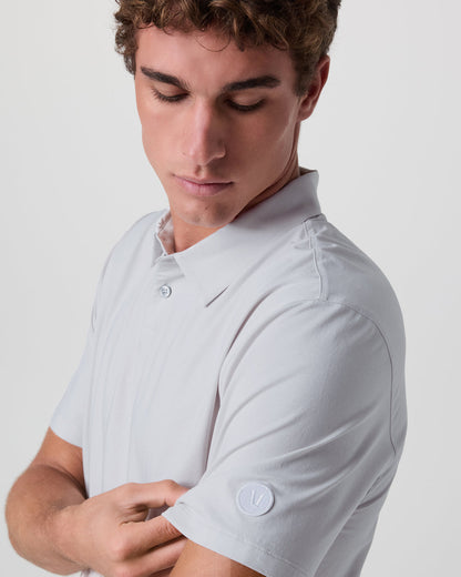 Short Sleeve Feather Polo Frost Grey - Vuori