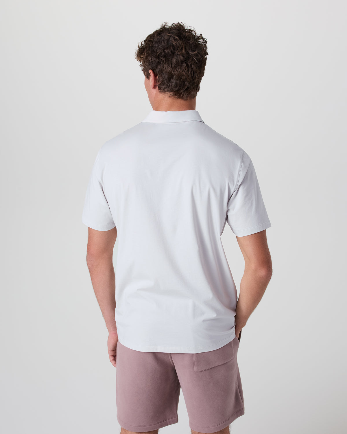 Short Sleeve Feather Polo Frost Grey - Vuori