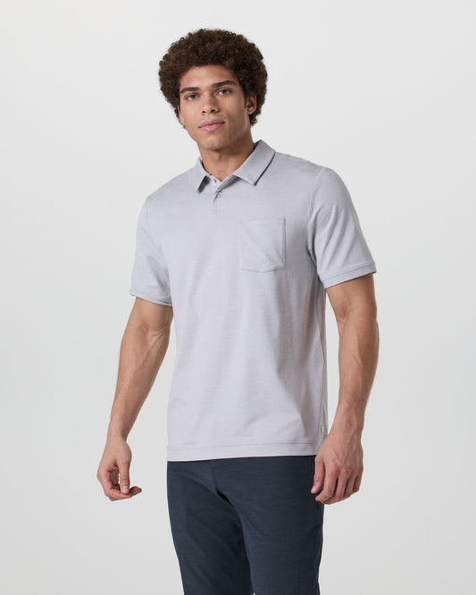 Short Sleeve Ponto Performance Polo Frost Grey Heather - Vuori