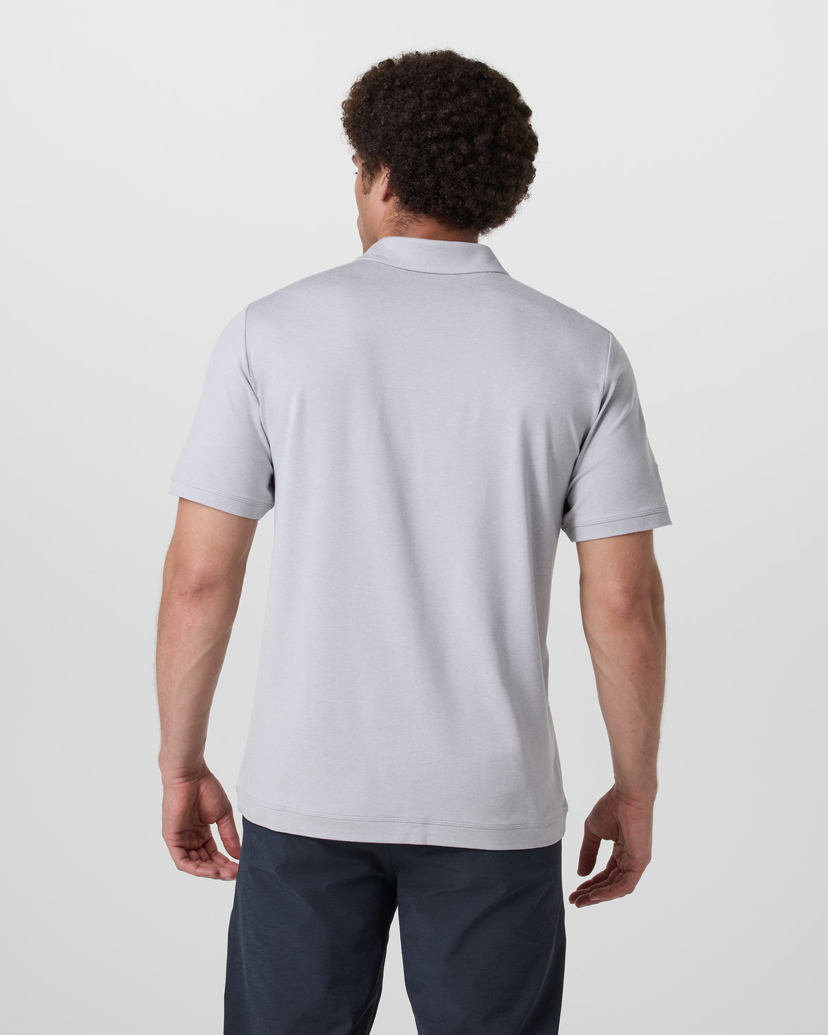 Short Sleeve Ponto Performance Polo Frost Grey Heather - Vuori
