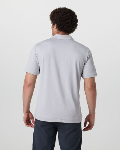 Short Sleeve Ponto Performance Polo Frost Grey Heather - Vuori