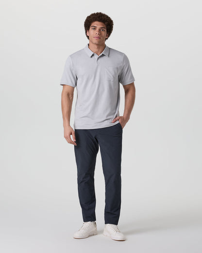 Short Sleeve Ponto Performance Polo Frost Grey Heather - Vuori