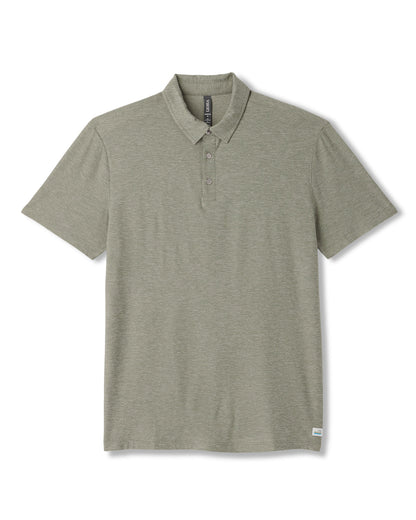 Strato Tech Polo Men's Agave Green Heather Polo - Vuori