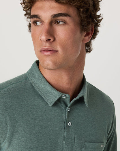Ace Polo Men's Agate Green Performance Polo Shirt - Vuori