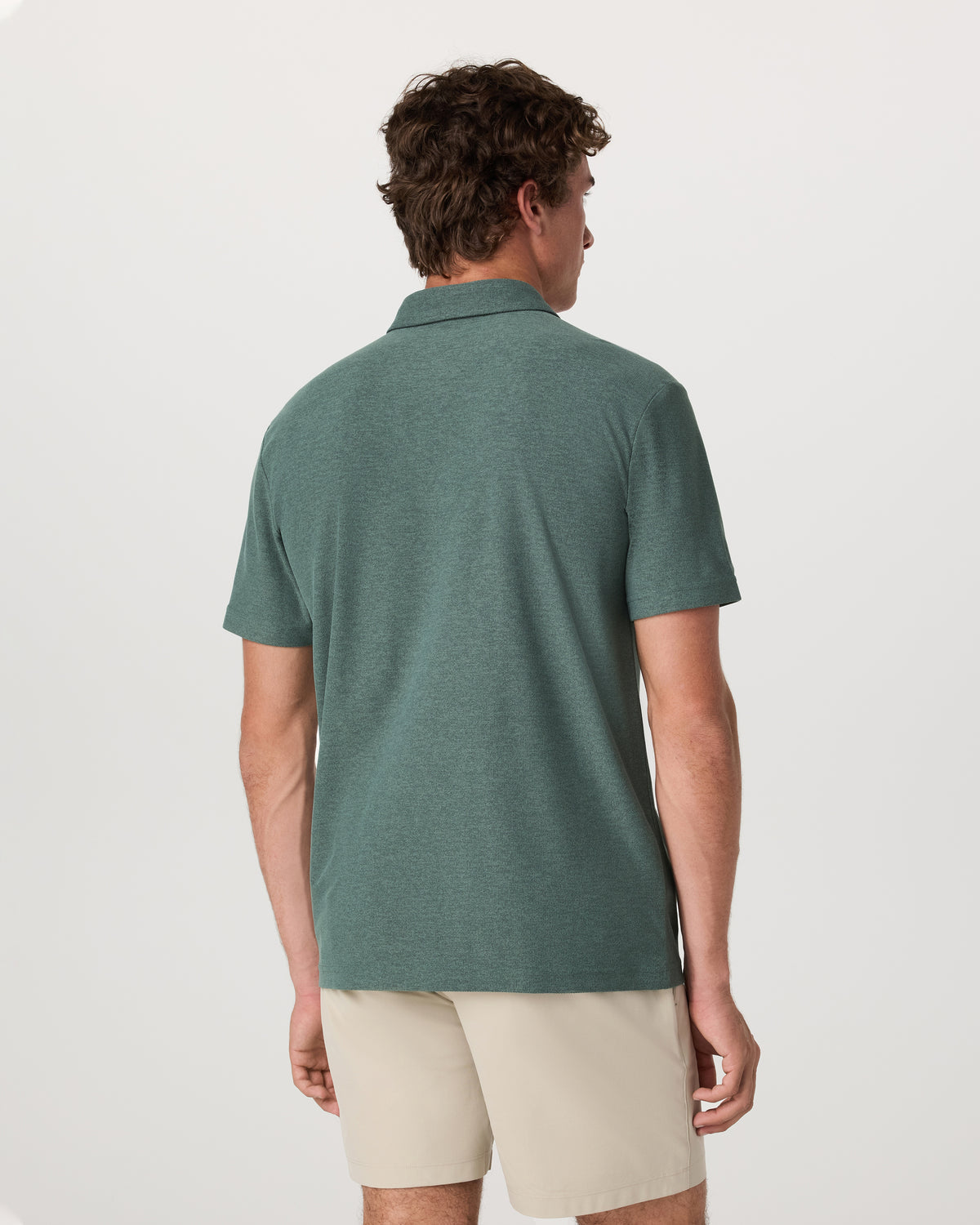 Ace Polo Men's Agate Green Performance Polo Shirt - Vuori