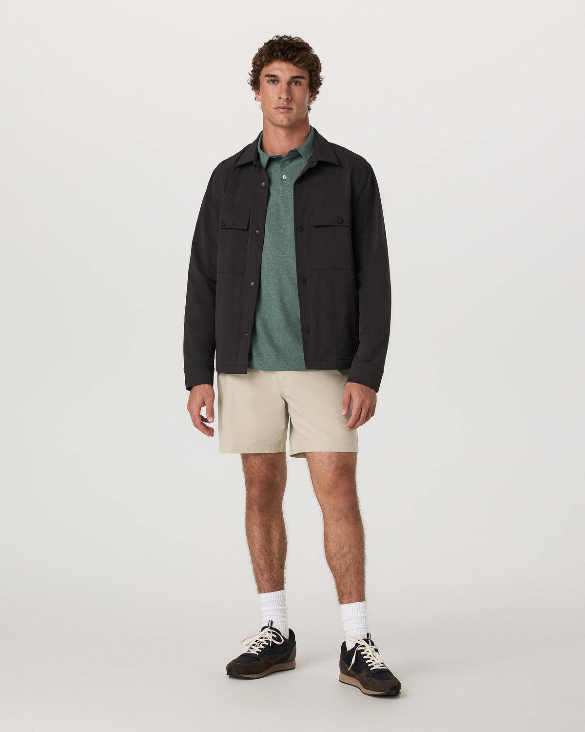Ace Polo Men's Agate Green Performance Polo Shirt - Vuori