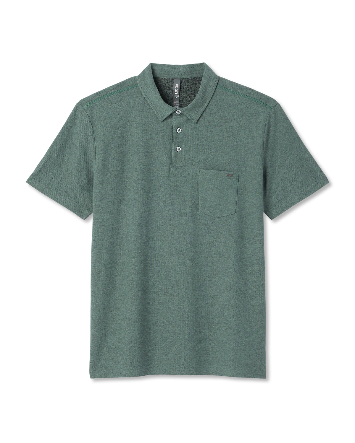 Ace Polo Men's Agate Green Performance Polo Shirt - Vuori