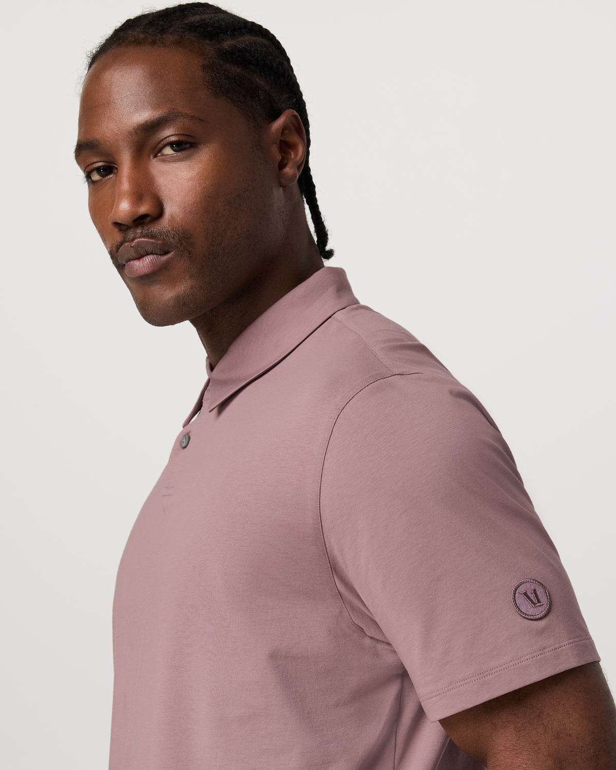 Short Sleeve Feather Polo Zion Rose - Vuori