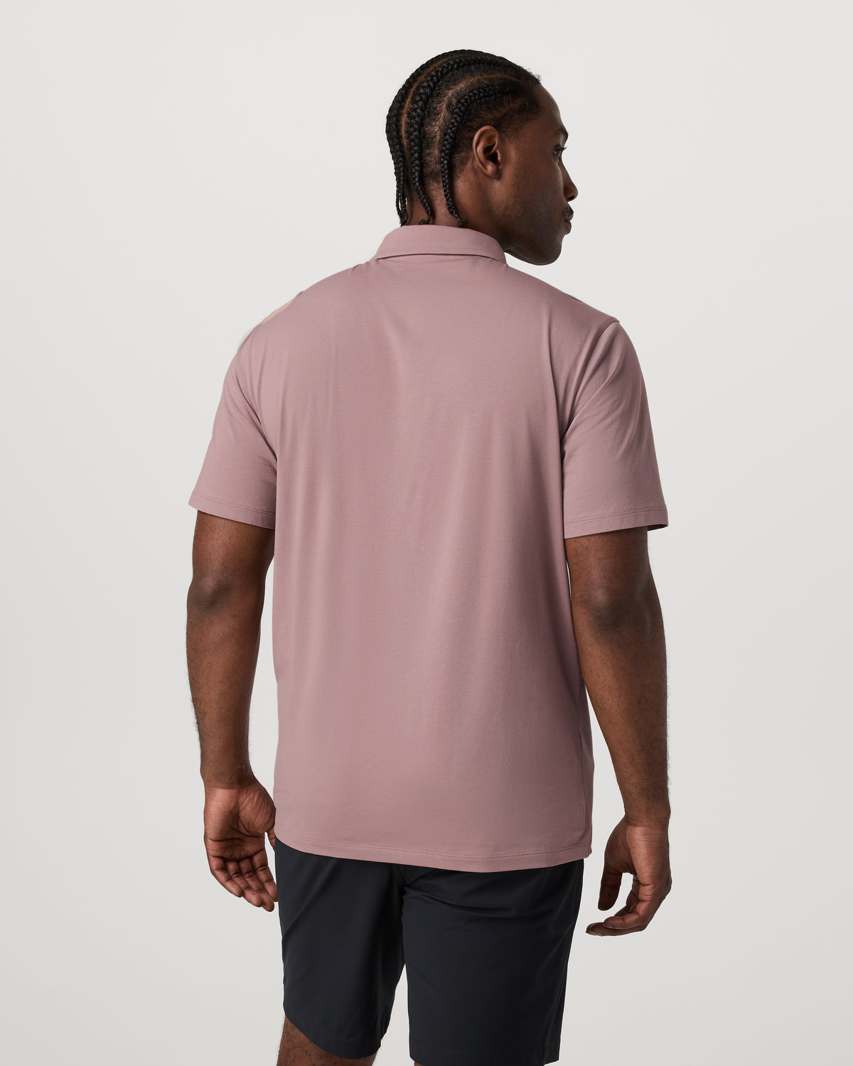 Short Sleeve Feather Polo Zion Rose - Vuori