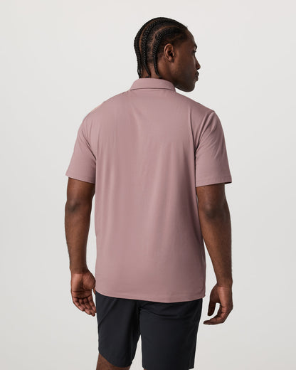 Short Sleeve Feather Polo Zion Rose - Vuori