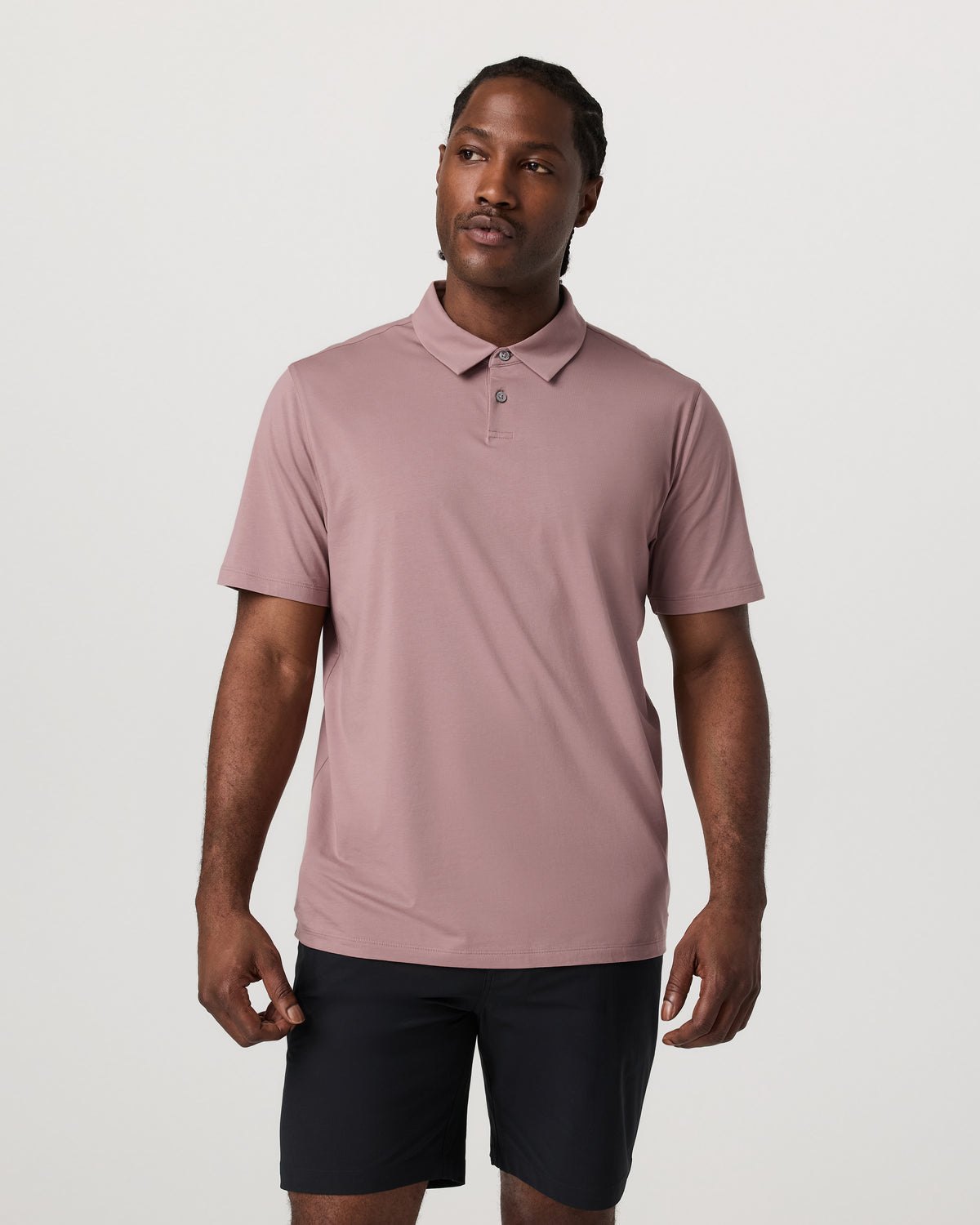 Short Sleeve Feather Polo Zion Rose - Vuori
