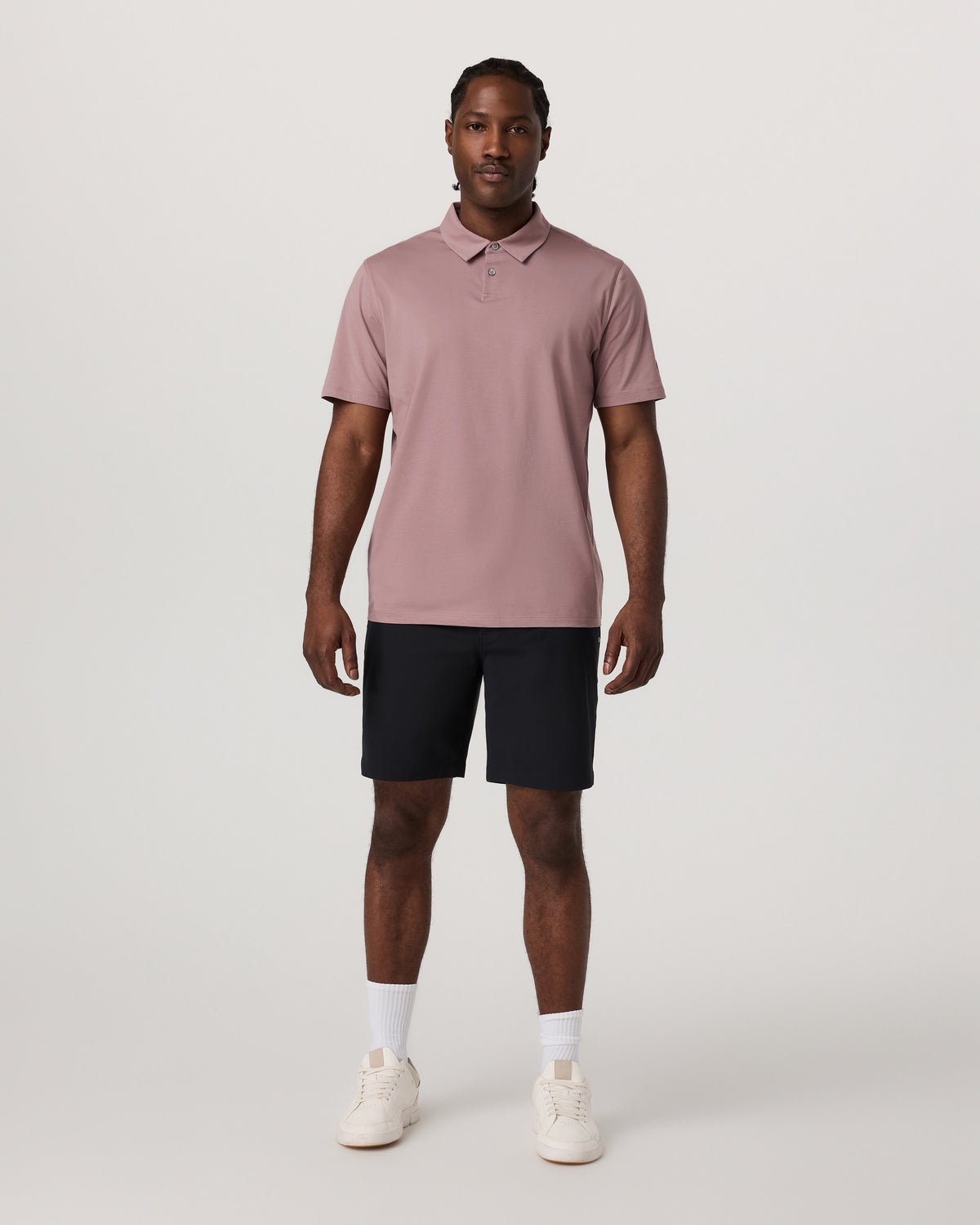 Short Sleeve Feather Polo Zion Rose - Vuori