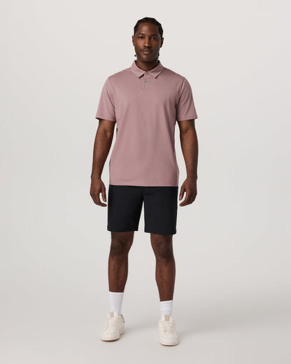 Short Sleeve Feather Polo Zion Rose - Vuori