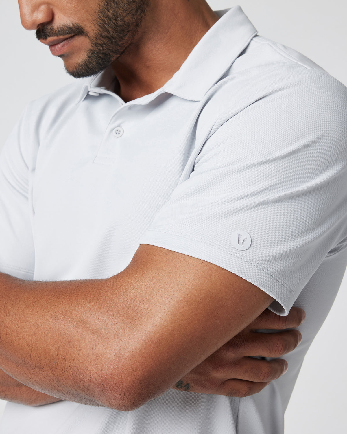 Gamepoint Polo Men's Frost Grey Tennis Polo - Vuori