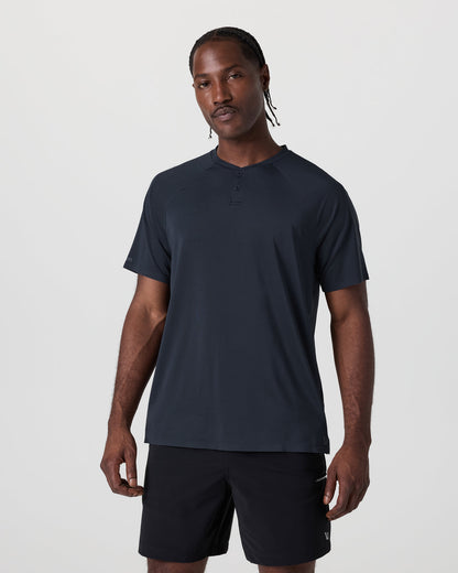 Short Sleeve Viewpoint Henley Navy - Vuori