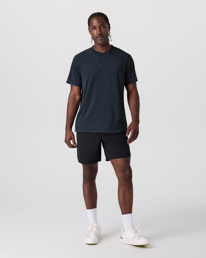Short Sleeve Viewpoint Henley Navy - Vuori