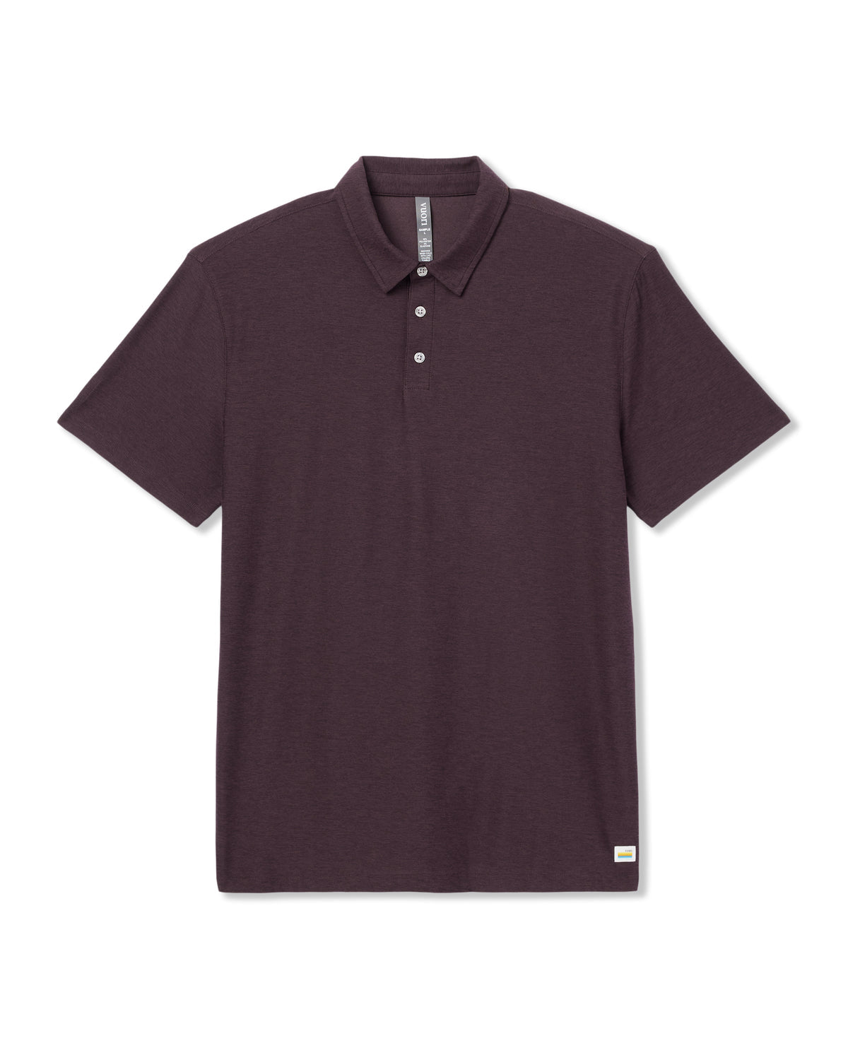 Strato Tech Polo Men's Raisin Heather Performance Shirt - Vuori
