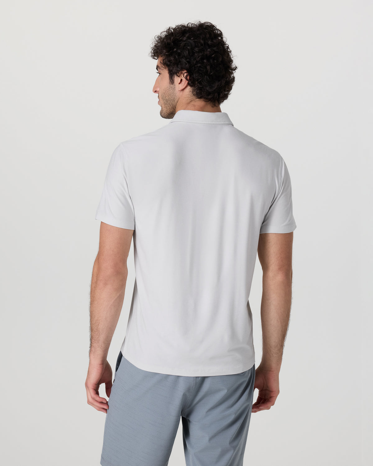Strato Tech Polo Men's Frost Grey Heather Polo - Vuori