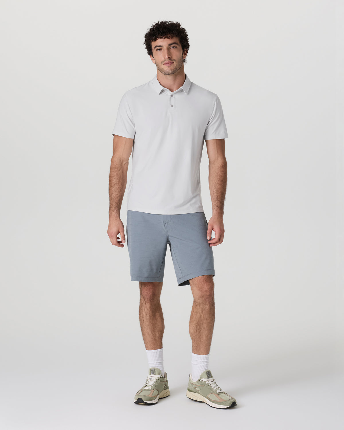 Strato Tech Polo Men's Frost Grey Heather Polo - Vuori