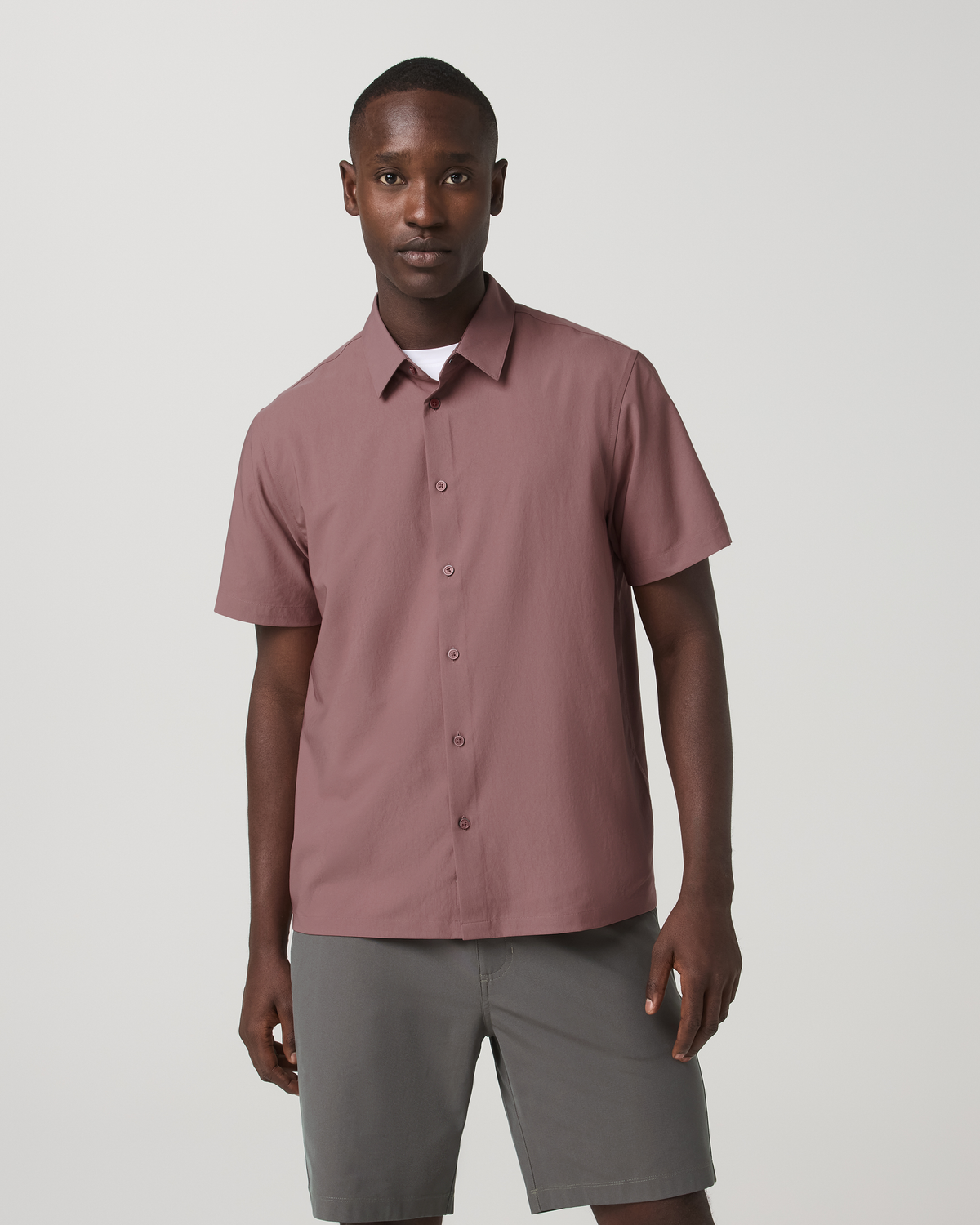 Short Sleeve Manhattan Button Down Men's Adobe Shirt - Vuori