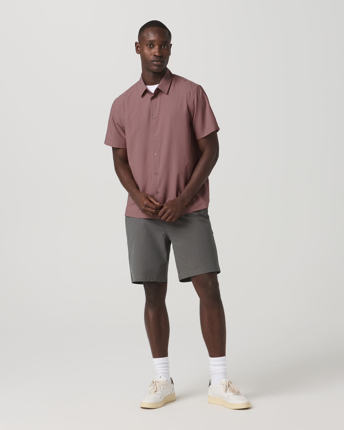 Short Sleeve Manhattan Button Down Men's Adobe Shirt - Vuori