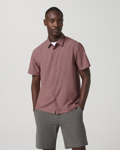 Short Sleeve Manhattan Button Down Men's Adobe Shirt - Vuori