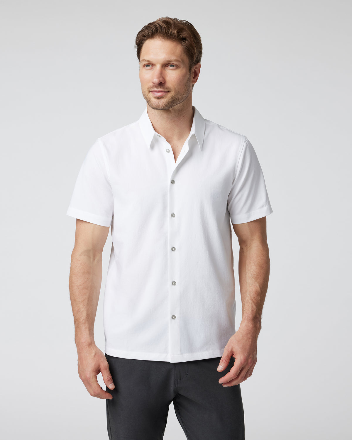 Short-Sleeve Manhattan Button Down White - Vuori