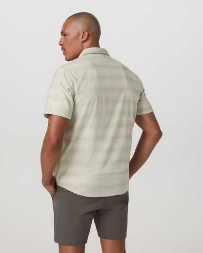 Men's Short Sleeve Plaid Button Down Shirt Sandalwood - Vuori