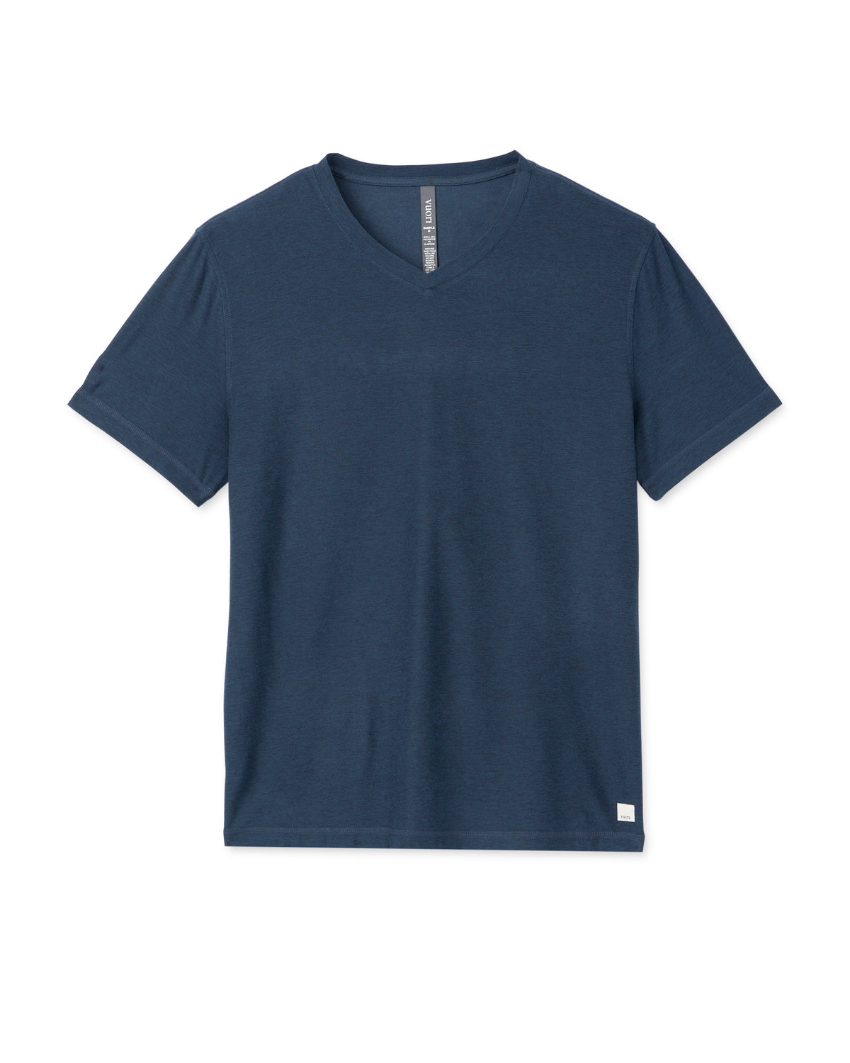Strato Tech V-Neck Men's Navy Workout Shirt - Vuori