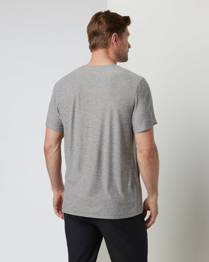 Strato Tech V-Neck Men's Heather Grey Shirt - Vuori