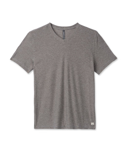 Strato Tech V-Neck Men's Heather Grey Shirt - Vuori