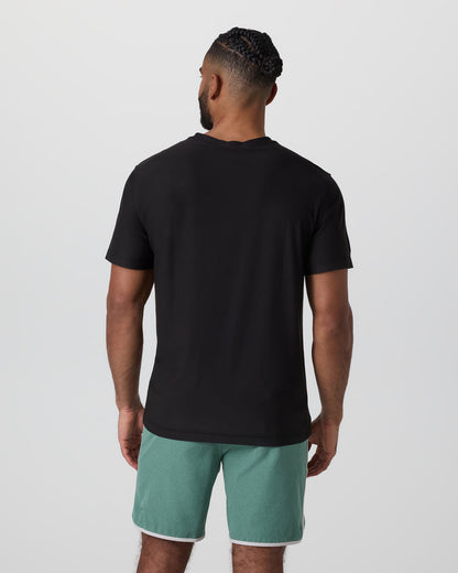Strato Tech V-Neck Tee Black Workout Shirt - Vuori