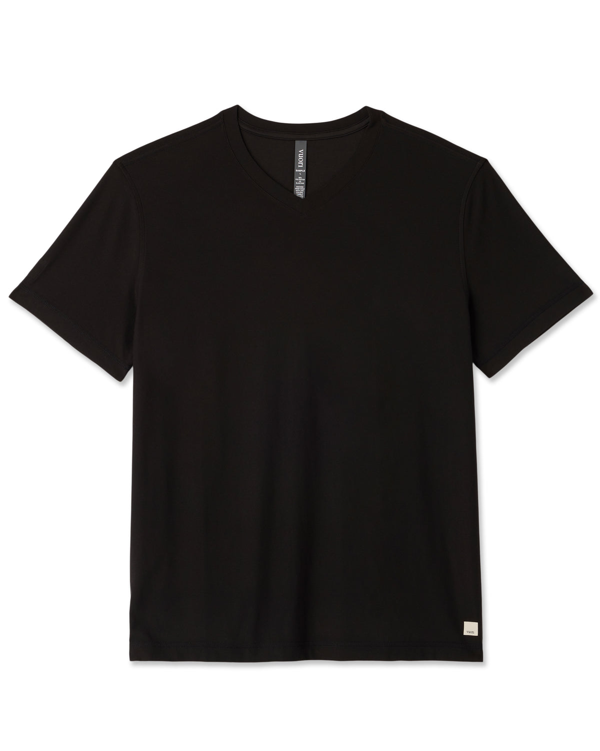 Strato Tech V-Neck Tee Black Workout Shirt - Vuori