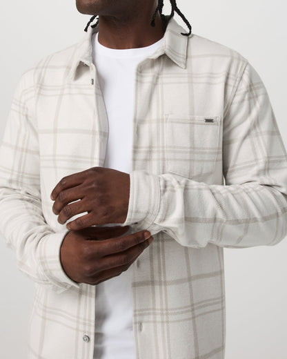Seaview Plaid Button Down Shirt Men's Dove Shirt - Vuori