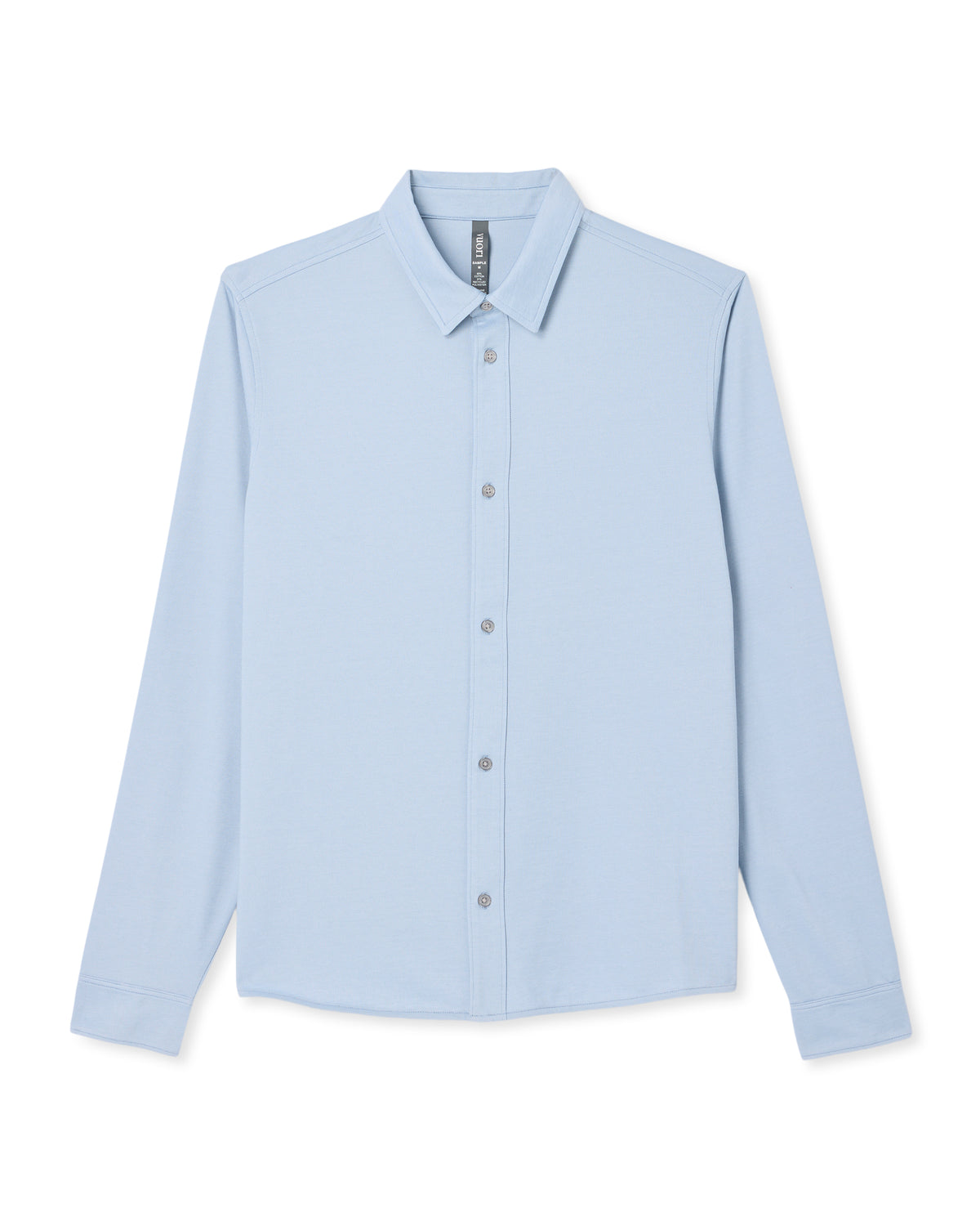Men's Long Sleeve Knit Oxford Button Down Blue Dusk - Vuori