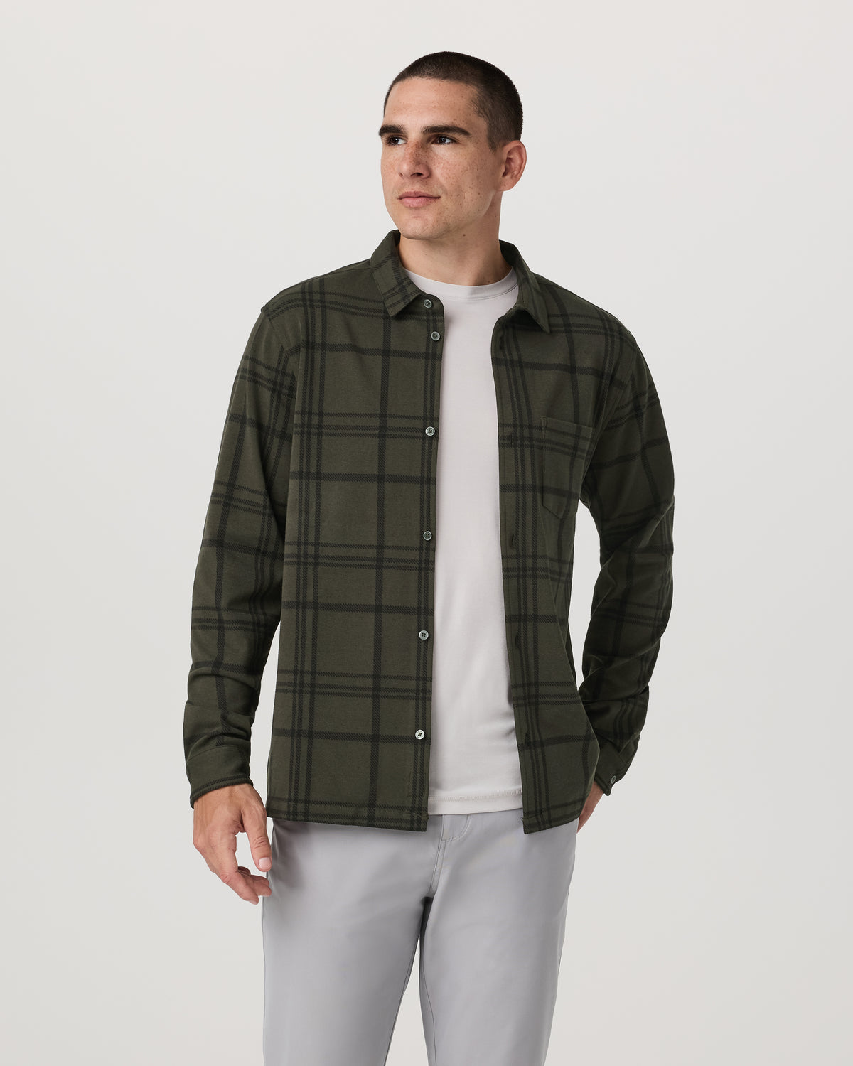 Seaview Plaid Button Down Shirt Dark Oregano Shirt - Vuori