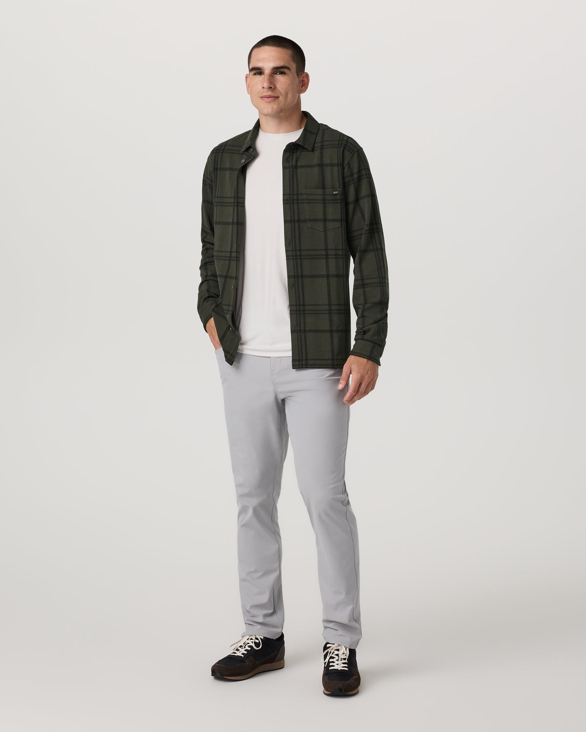 Seaview Plaid Button Down Shirt Dark Oregano Shirt - Vuori