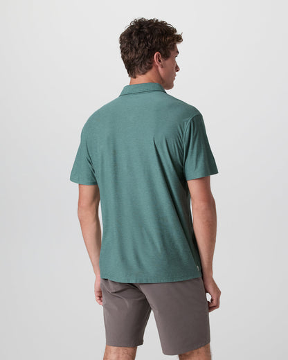 Short Sleeve Strato Button Down Bluegrass Heather - Vuori