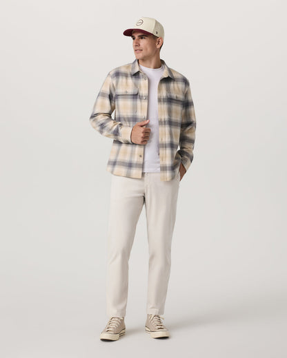 Long Sleeve Flannel Button Down Men's Cavern Grey Shirt - Vuori