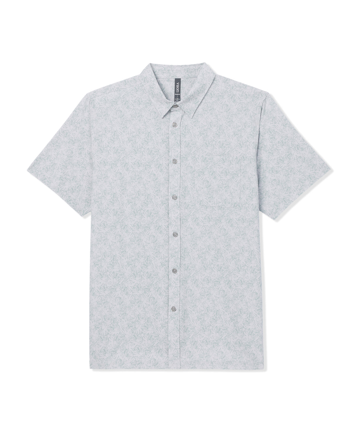 Short Sleeve Bridge Button Down Men's Frost Grey Shirt - Vuori
