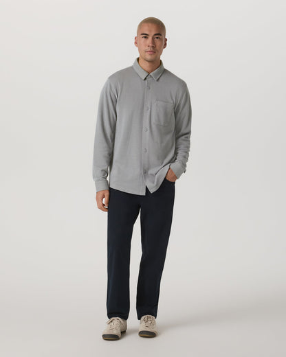 Jeffreys Overshirt Men's Grey Button-Up Shirt - Vuori