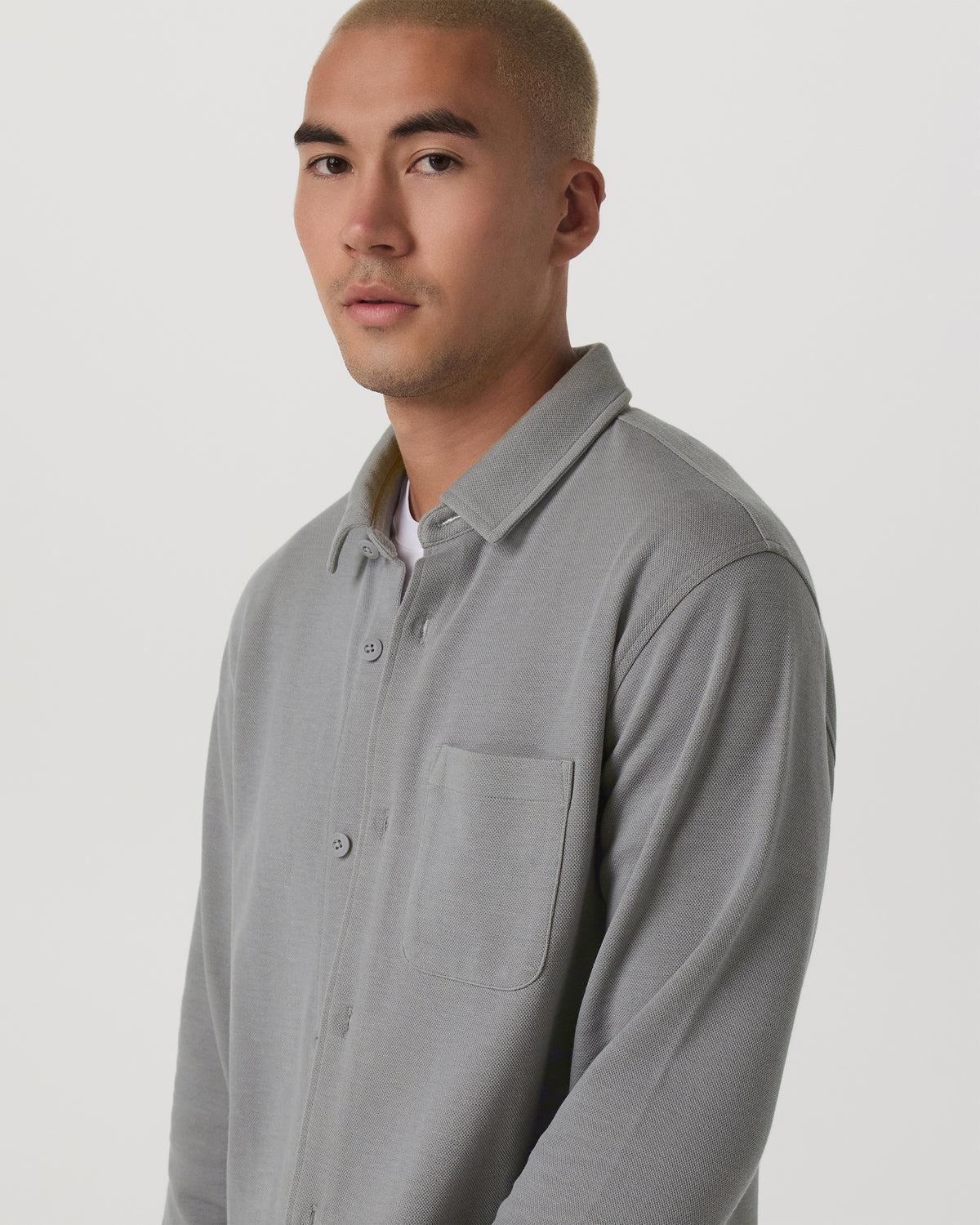 Jeffreys Overshirt Men's Grey Button-Up Shirt - Vuori
