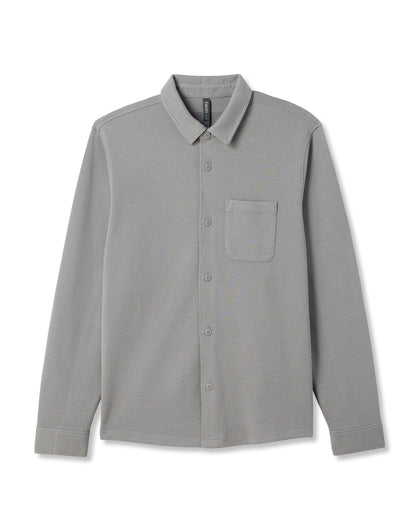 Jeffreys Overshirt Men's Grey Button-Up Shirt - Vuori