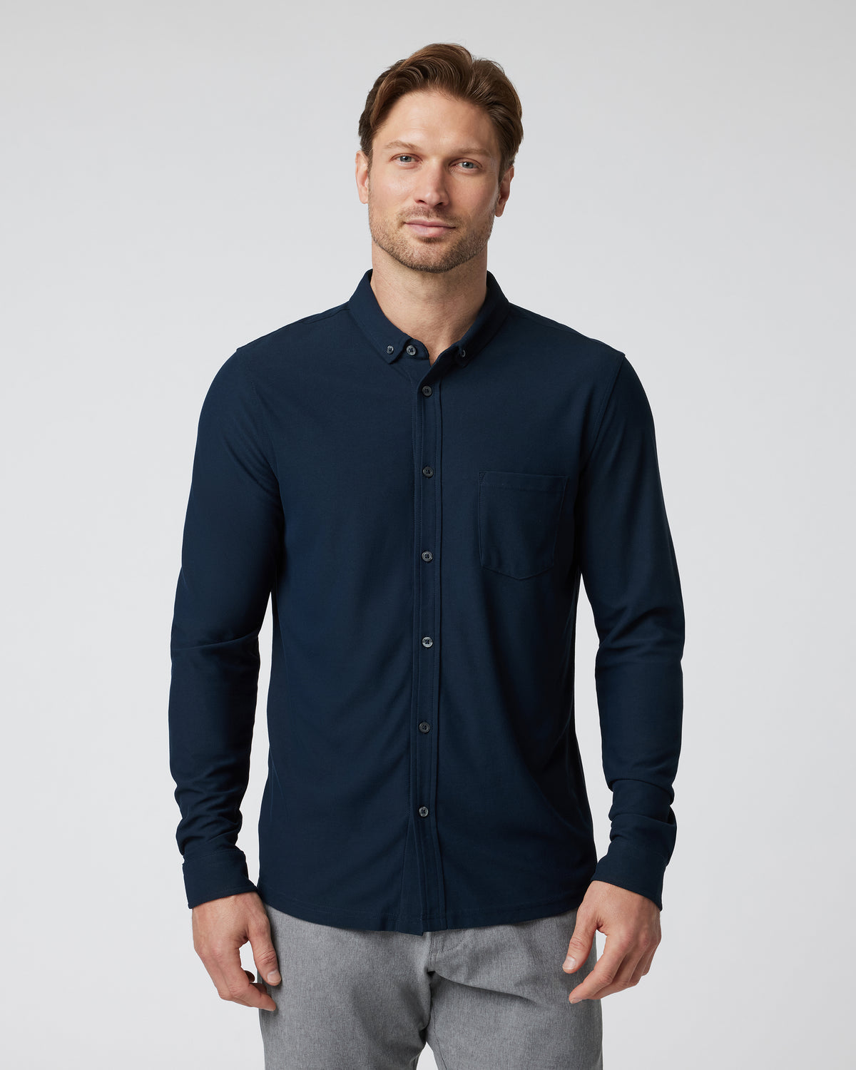 Long Sleeve Ace Button-Down Ink - Vuori