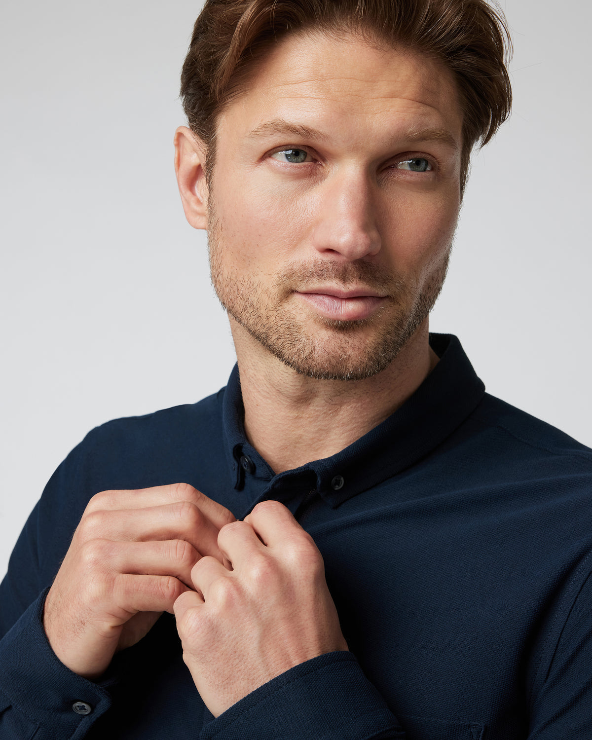 Long Sleeve Ace Button-Down Ink - Vuori