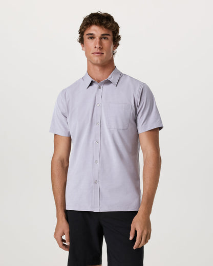 Short Sleeve Bridge Button Down Men's Cinder Shirt - Vuori