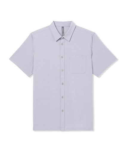 Short Sleeve Bridge Button Down Men's Cinder Shirt - Vuori